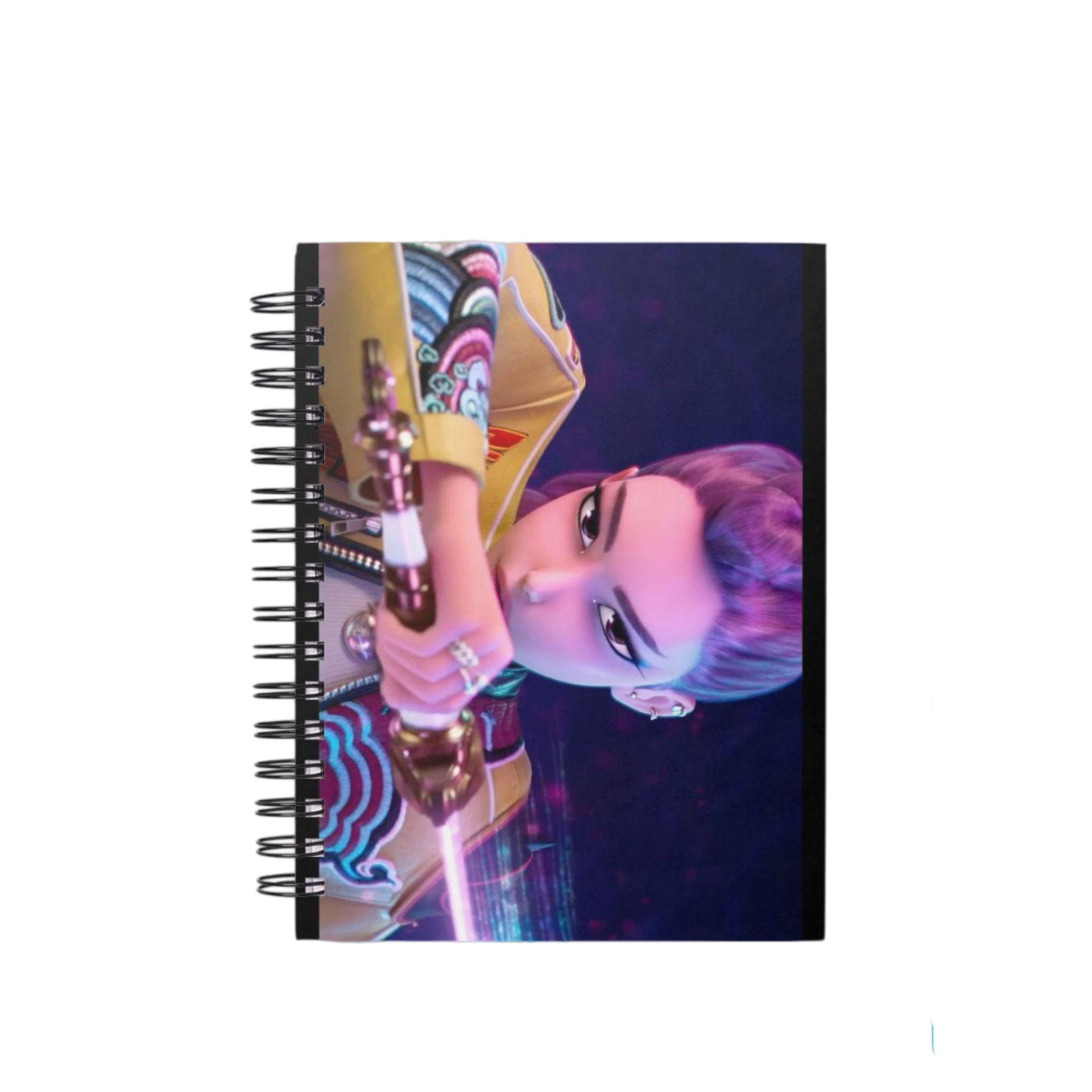 Langlebiges K-Pop Dämonenjäger Hexenjagd Gruppe Peripherie Schüler A6 Spiralbindung Notizbuch Notizbuch Perfektes Geschenk Hohe Qualität pink