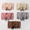 New baby plush headband, cute bow wide-brimmed children's headscarf, warm baby hair accessories in autumn and winter