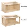 Holz Hamsterkäfig Hamster Lebensraum Kleintierkäfig Öffnungsbare Oberseite Versteck Nistkasten für Hühner Futterbox für Reptilien