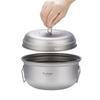 Titanium Steamer Stockpot Set with Lid Outdoor Camping Soup Steaming Pot Pan Mess Kit