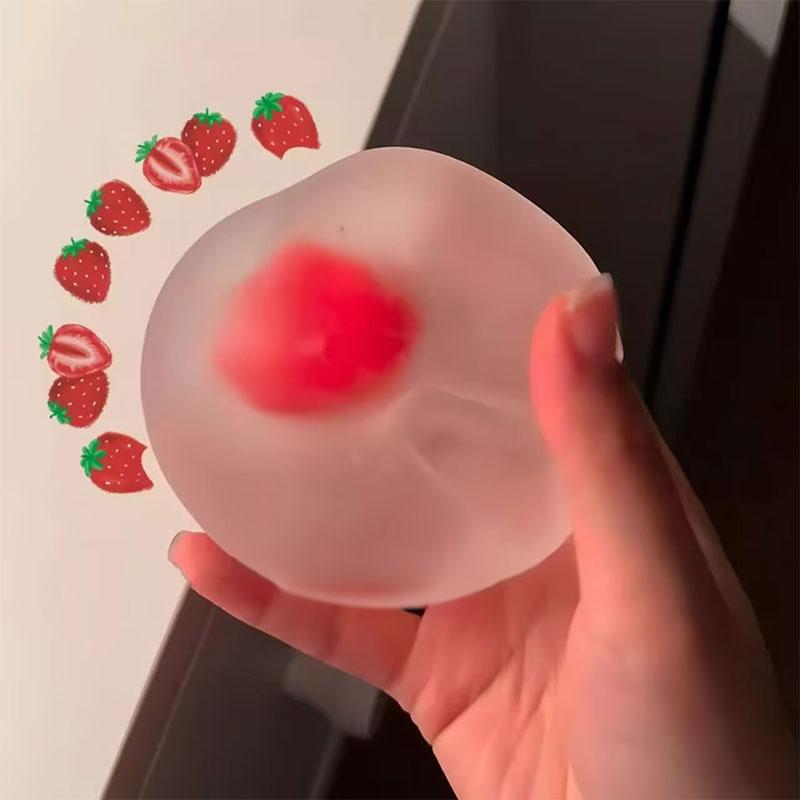 Blue Maltose Squeeze Toy Soft Transparent Stress Relief Sensory Fidget Toy Slow Rebound Decompression Toy for Kids Adults