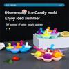 7 Holes Ice Cream Mold Children's Popsicle Mold Food Supplement Box Silicone Ice Tray Ice Lolly Mold Fruit Shake Accessories