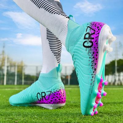 Men's Football Boots High Top Quality Soccer Shoes Professional Training Durable Breathable Outdoor Grass Anti-Slip Footwear New