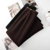 Women's Elegant High-Waisted Black and Gray Wool Blend Pencil Skirt - Autumn/Winter 2025 Collection