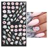 Embossed Flower Nail Sticker Self-adhesive 5D Art Embossed Nail Stickers Flower