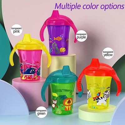 Child Water Bottle Cartoon Printed Baby Duckbill Cup Anti-Choked Kids Learning Drinking Water Leakproof Cup With Spout 260Ml