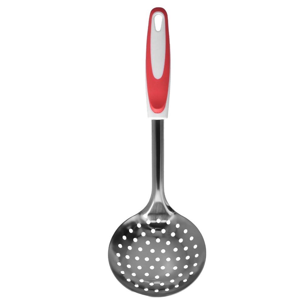 Non-slip Strainer Long Handle Draining Spoon Comfortable Grip Filter Colander  Food Draining
