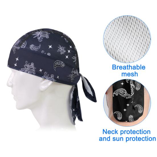 Forhåndsknytt Bandana Hodeskjerf for Menn Kvinner UV Solbeskyttelse Is Silke Hodeskallelue Hodebånd Kemo Turbanlue for Utendørssport Sykling