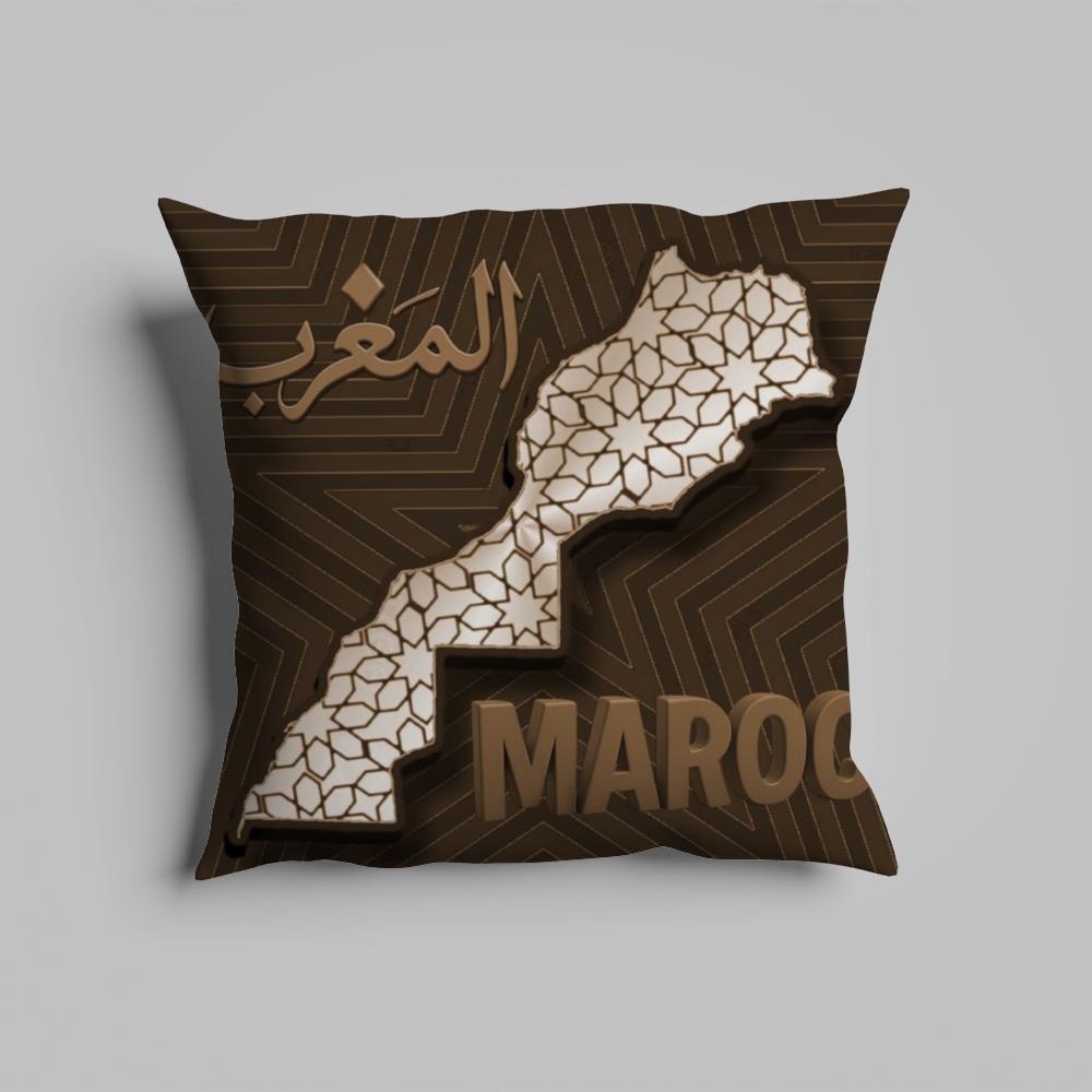 Pillow Case luxurious home office, sofa decorative Multi sized car seat cushions, pillowcases Morocco flag map logo