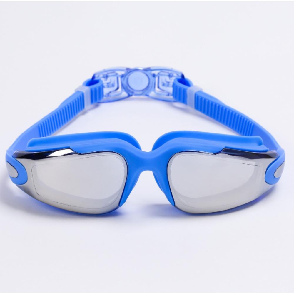 One-piece with earplugs type high definition waterproof electroplated men's and women's swimming goggles