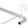 4 Pcs Single Curtain Rod Support, Curtain Rod Bracket Metal Curtain Rod Support Hanger Without Screws for Curtain Rod