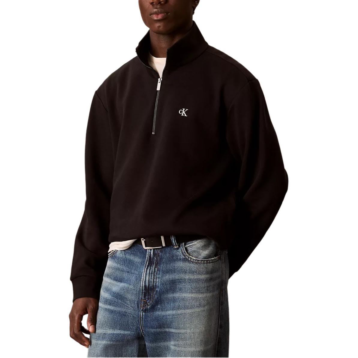 

Calvin Klein Minimalist Comfortable Versatile Logo Casual Stand Collar Long Sleeve Sweatshirt Men sweatshirt 40BM243-UB1 M