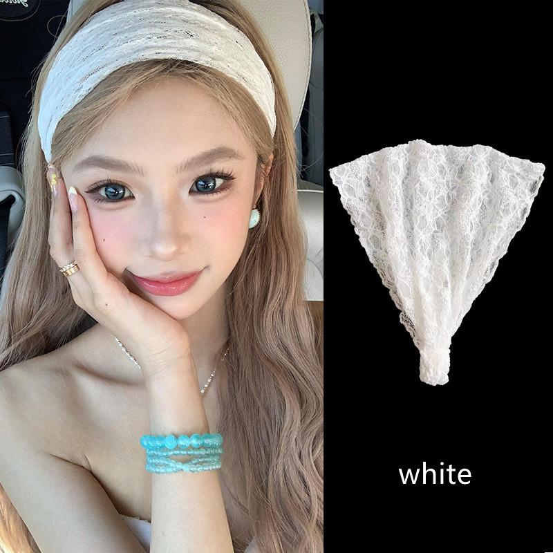 

2026 Lace Elastic Hairbands Headband Headscarf Women Girl Scrunchies Hair Head Hoop Band Accessories Headdress Headwear Ornament about 20 cm