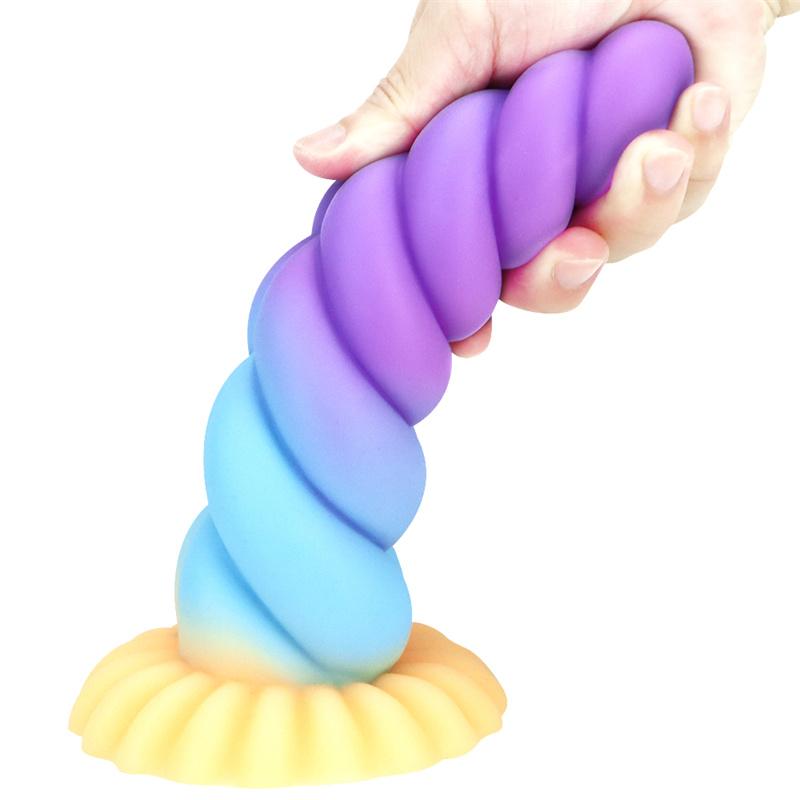 Intestines Anal Plugs Mixed Colored Silicone Dildo Penis Simulation Big Penis Alternative Sex Adult Products