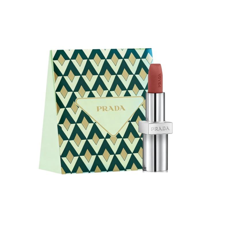 Матовая губная помада Prada 25-й Рождественский лимитированный подарочный набор Мягкая дымчатая нюдовая помада Интеллектуальное расслабление #B107 Натуральный коричневый коричневый