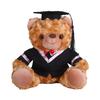 Plyšový medvídek absolvent 2025 s talárem, čepicí a střapcem, roztomilý hnědý absolvent