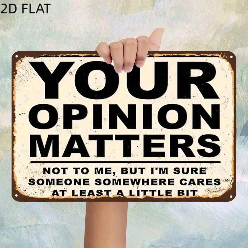 Vintage Metal Sign, Pre-Drilled Iron Wall Decor for Office & Kitchen, Funny Classic Home Decor
