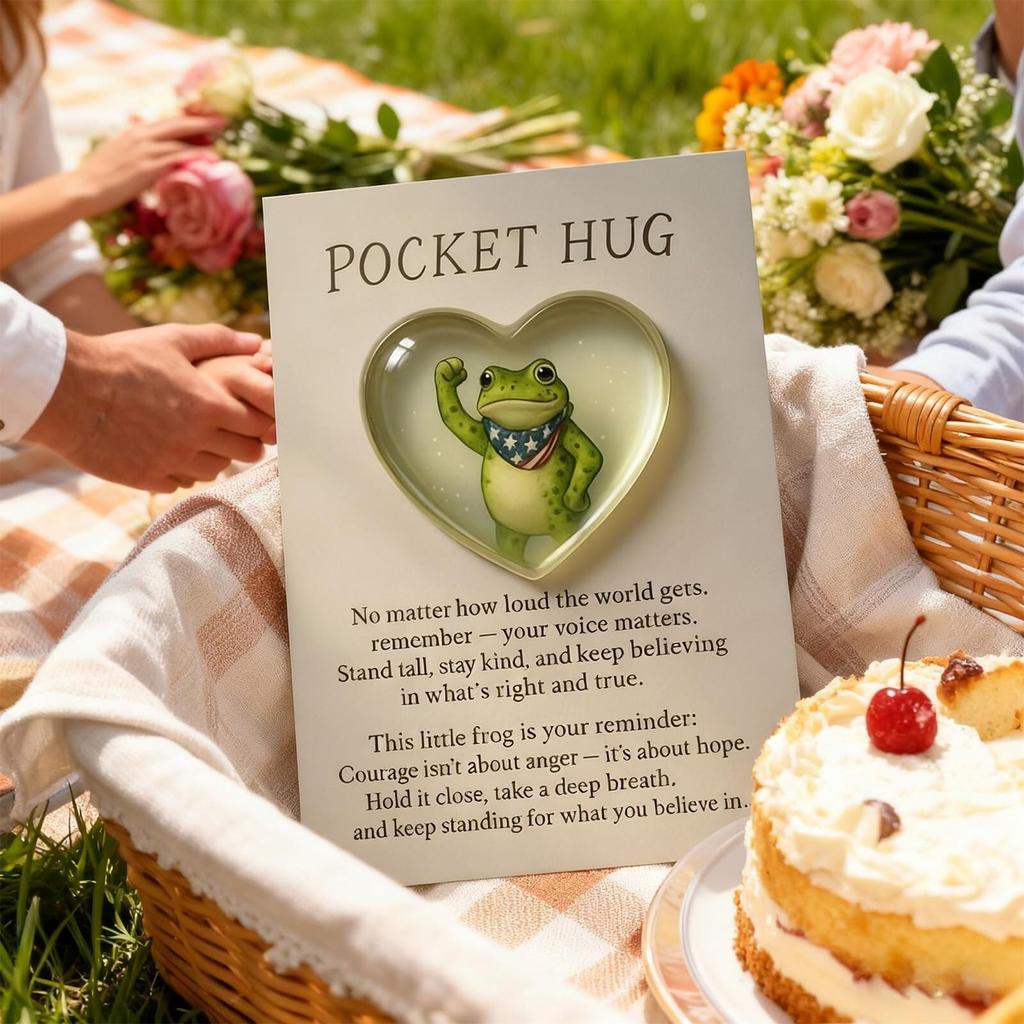 Portland Frogs Pocket Hug With Gift Card Crafted By Hand