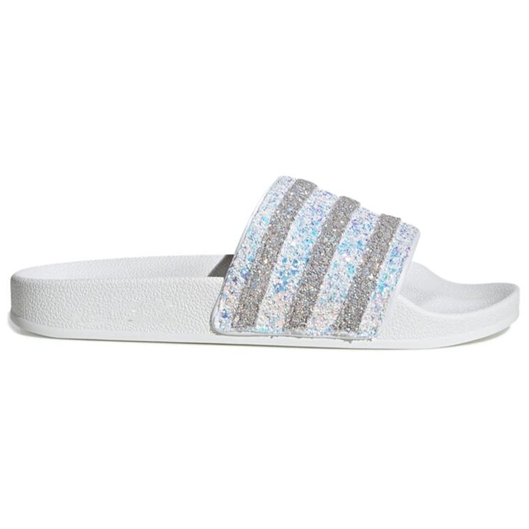 Adidas Originals ADILETTE Composite Sole Crystal Slip Resistant Slide Slippers Women's White EE4810