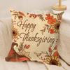 Thanksgiving Day COOL Cushion Cover Silky Short Plush Invisible Zipper Dustproof Sofa Pillow Case For Home Decor