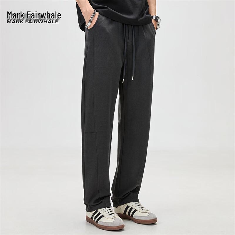 MARK FAIRWHALE Men's Spliced Loose-Fit Sweatpants