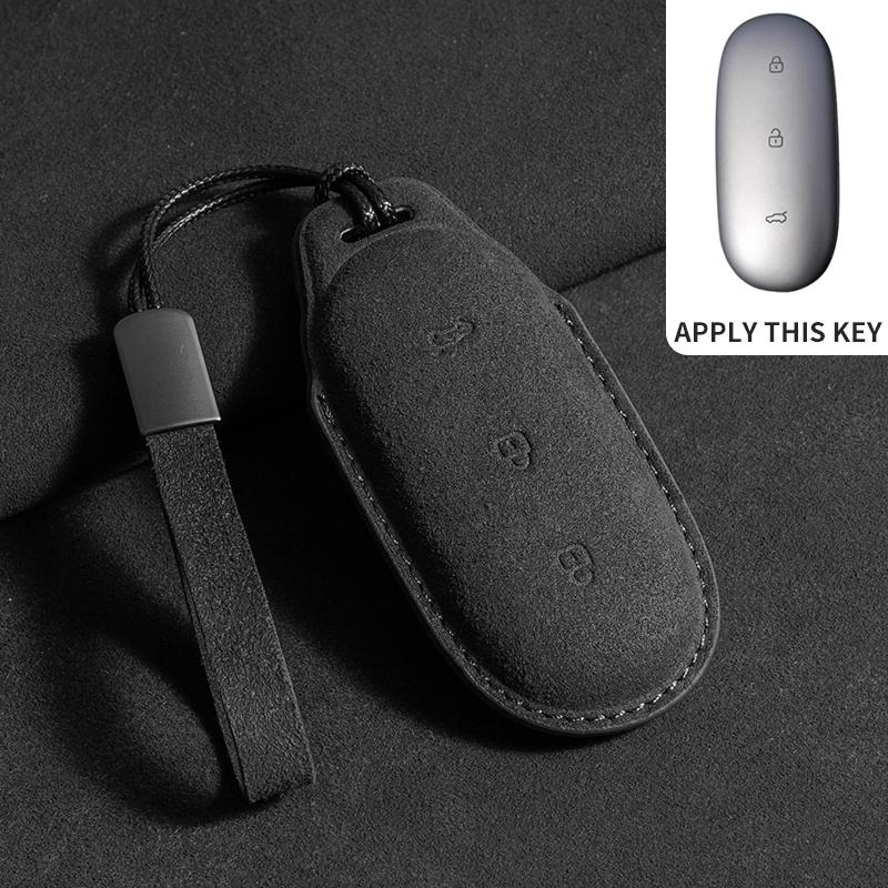 Car Smart Remote Key Case Cover Fob For LEADING IDEAL Lixiang L6 L7 L8 L9 ONE Li Auto Key Case Shell Suede Keychian Accessories