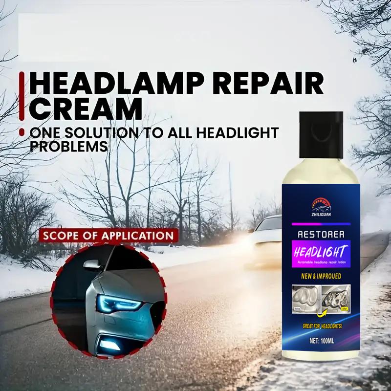 Headlight Polish & Protectant Kit | Headlight polish+Sponge Tools | Car/Motorcycle Lens  for Scratches & Foggy Lights