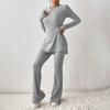Women's Solid Color Sexy Casual Slim New Fashion Feminine Suit Two-piece Set