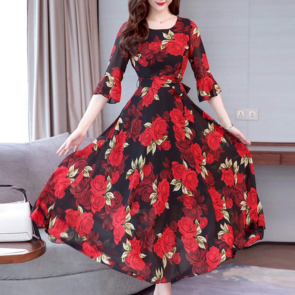 QUT Moda Casual Mujer V-Cuello Estampado Floral Manga Corta Vestido de  Playa comprar a buen precio — entrega gratuita, reseñas reales con fotos —  Joom