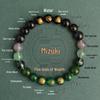 Auspicious Multi-Treasure Crystal Bracelet: Five Paths to Wealth with Wood & Fire Attributes