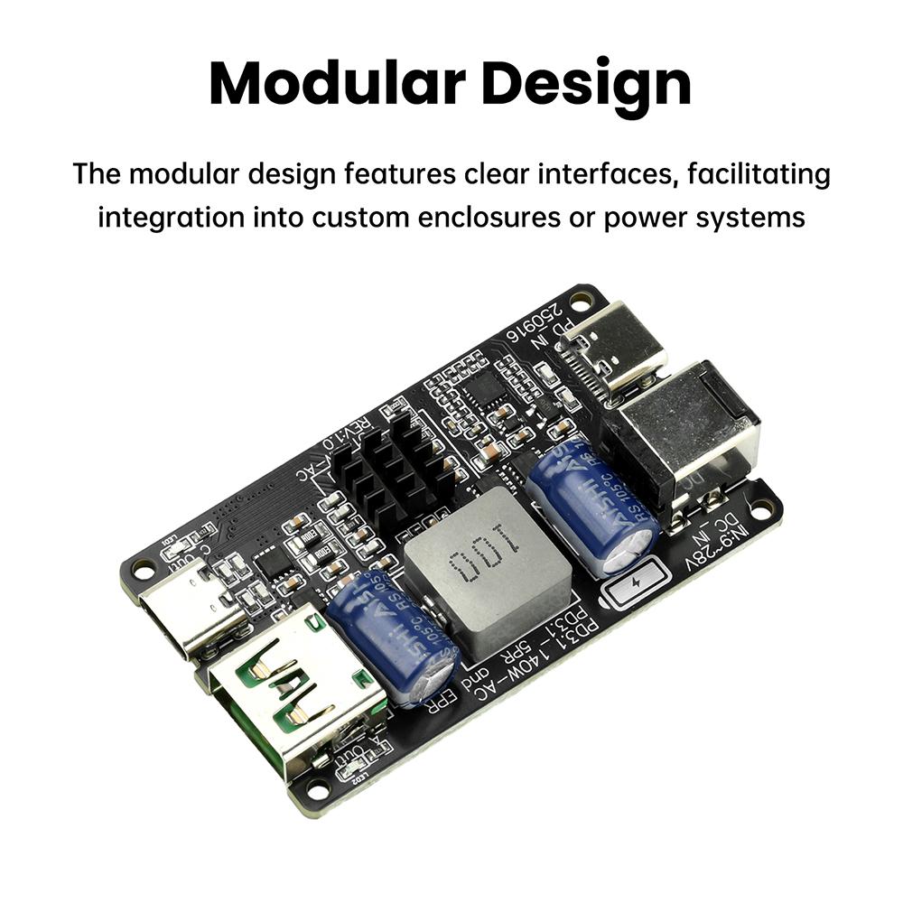 PD 140W Fast Charging Module High-power DC Buck Dual Port Charging Module Type C USB Step-Down Converter PD3.1 QC3.0 QC4 QC4+