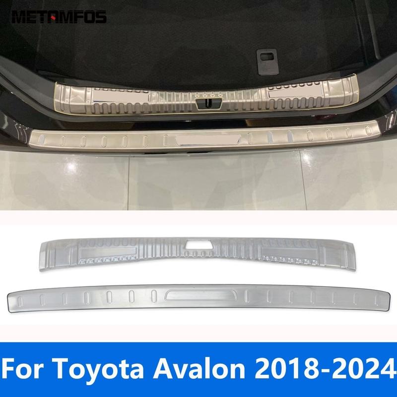 Accessories For Toyota Avalon 2018- 2024 Interior Exterior Rear Trunk Bumper Foot Plate Tailgate Door Sill Scuff Guard Plate