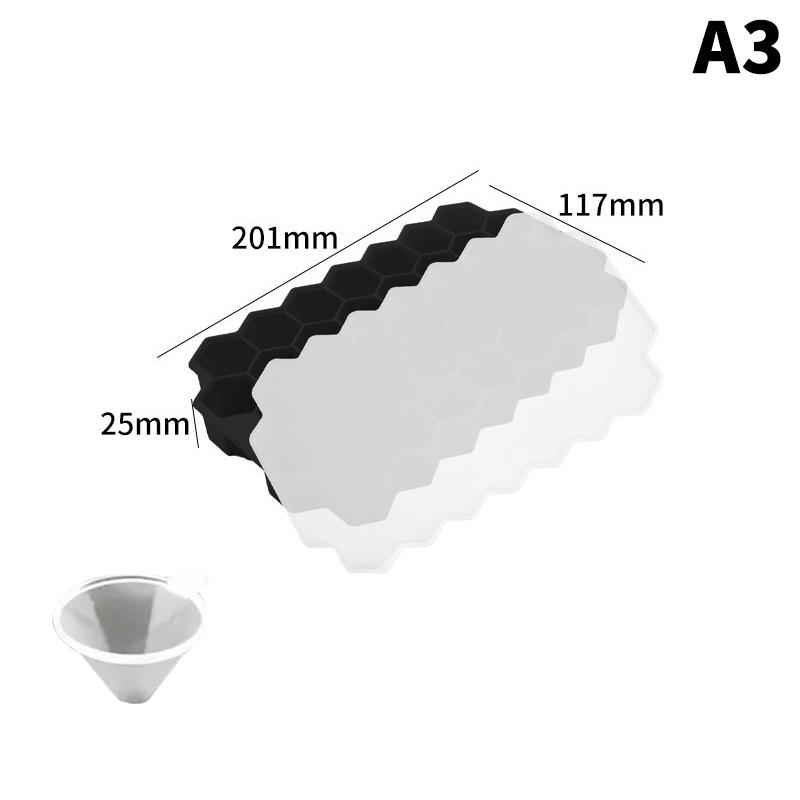 Ice Cube Silicone Molds Ice Cube Maker Tray Mold Reusable Ice Cube Tray For Bar Cocktails Ice Mould Ice Block Maker Model A3
