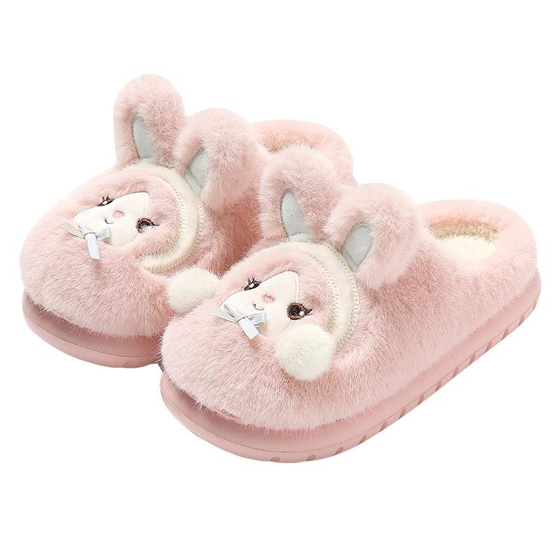Cartoon niedliche Baumwollpantoffeln Winter Indoor Zuhause Haushalt Dicke Sohle Plüsch Warm Rutschfest Flauschige Pantoffeln