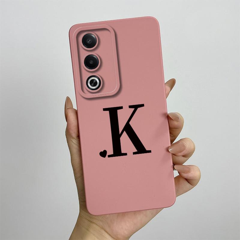 For Oppo A80 5G Case OppoA80 CPH2639 Cover Cute Letters Square Silicone Phone Case For Oppo A3 Pro 5G A3Pro CPH2665 Soft Fundas