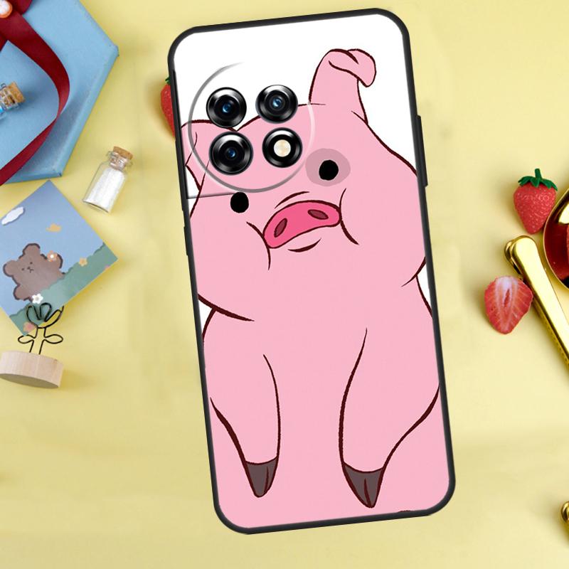 Cute PINK Kawai Pig Case For OnePlus 12R 10R 13R 13T 15 13 12 11 10 9 10T 8T Nord CE 5 2 3 4 Lite N20 N30 Cover