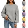 Damen Lässiger Lockerer Pullover in Farbe