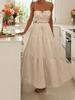 European and American Women's Clothing New Sleeveless Solid Color Suspender Long Dress Seaside Vacation Dress