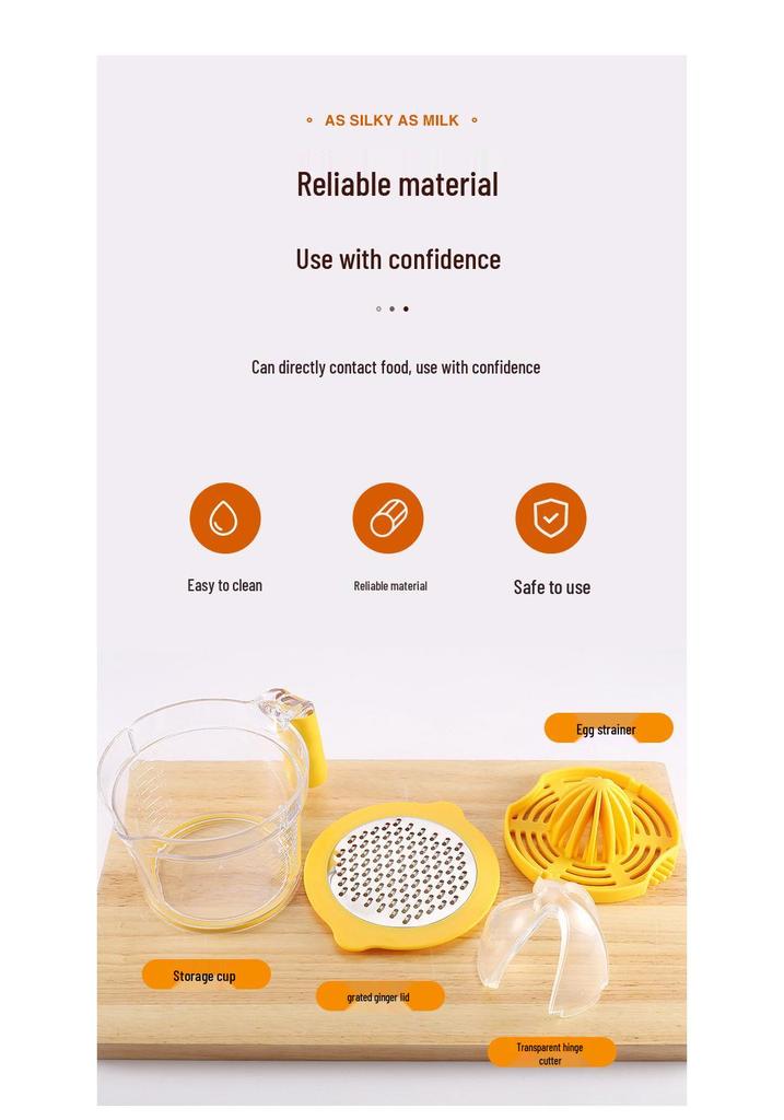 4-in-1 Multi-Functional Manual Citrus Juicer: Orange & Lemon Press Gadget for Kitchen