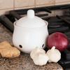 Ceramic Ventilated Garlic Keeper Breathable Garlic Container Household Ginger Jar  Countertop