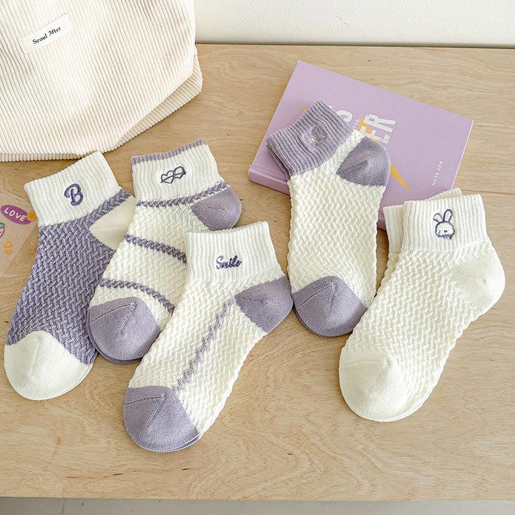 Women's Low-Cut Breathable Boat Socks - Korean Style, Spring/Summer, Deodorant, Short and Thin