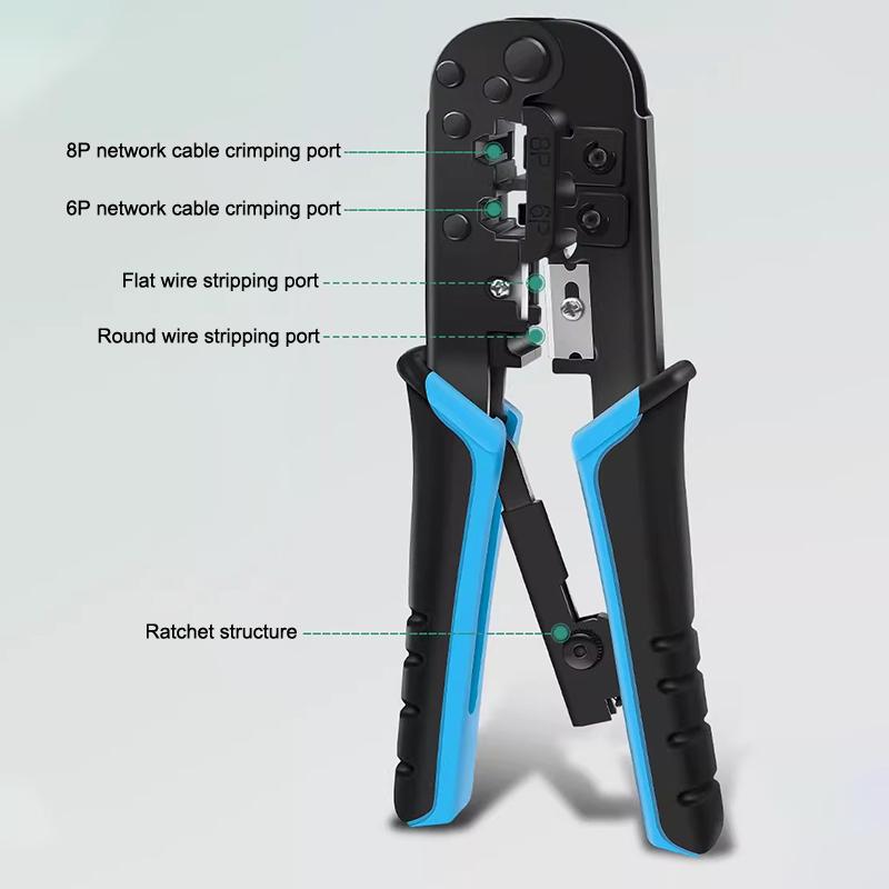 1Pcs 6P 8P Rj11/12 Crimp Cut And Strip Crimper Rj45 Crimp Tool For Ethernet Network Lan Cable Crimper Cutter Stripper Plier