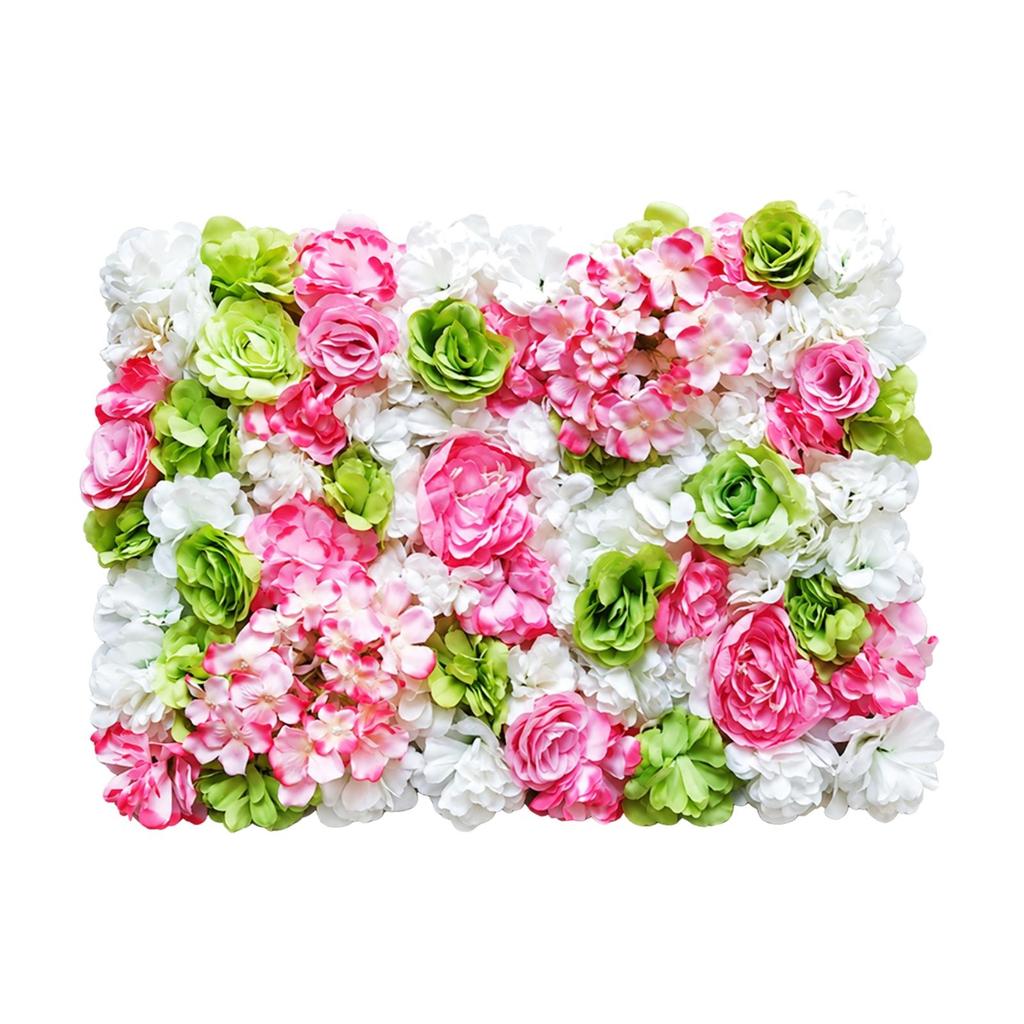 Artificial Floral Wall Panel Rectangular Blossom Indoor