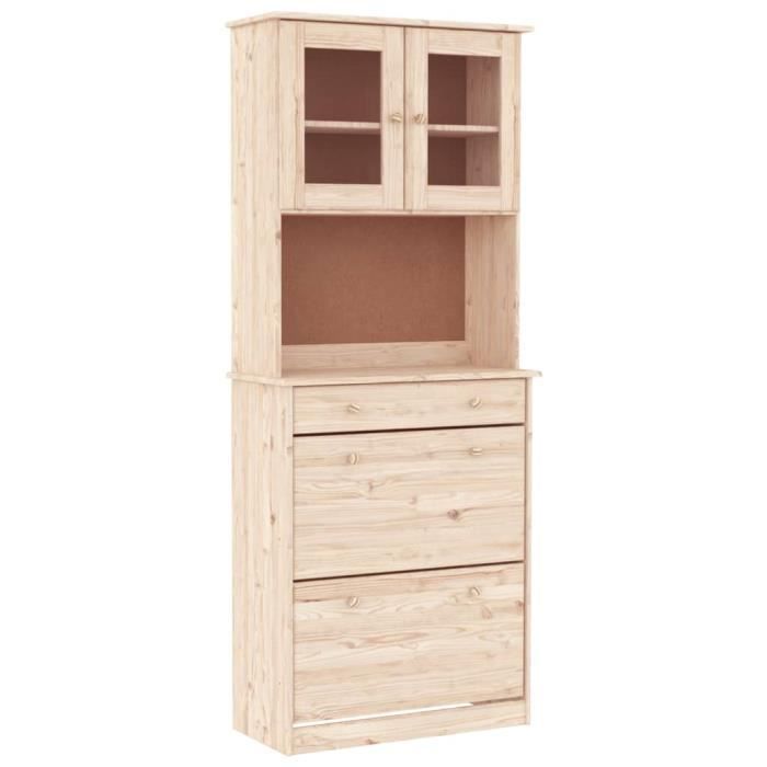 VidaXL Buffet ALTA 77x35x188 cm bois massif de pin 3187777