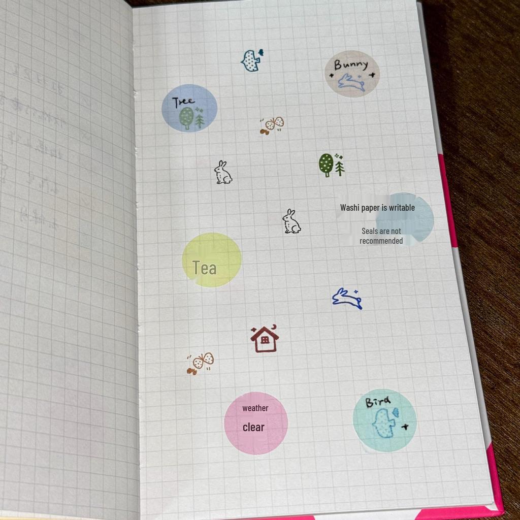 CaiCaiXuanXuan Multi-Color Washi Tape: Mini Polka Dot Die-Cut, Writable Adhesive for Journals