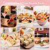 200PCS Cocktail Picks, Pink Pearl Decorative Toothpicks for Appetizers Drinks Fruit Food, 4.7 Inch Long Fancy Bamboo Skewers Wooden Charcuterie
