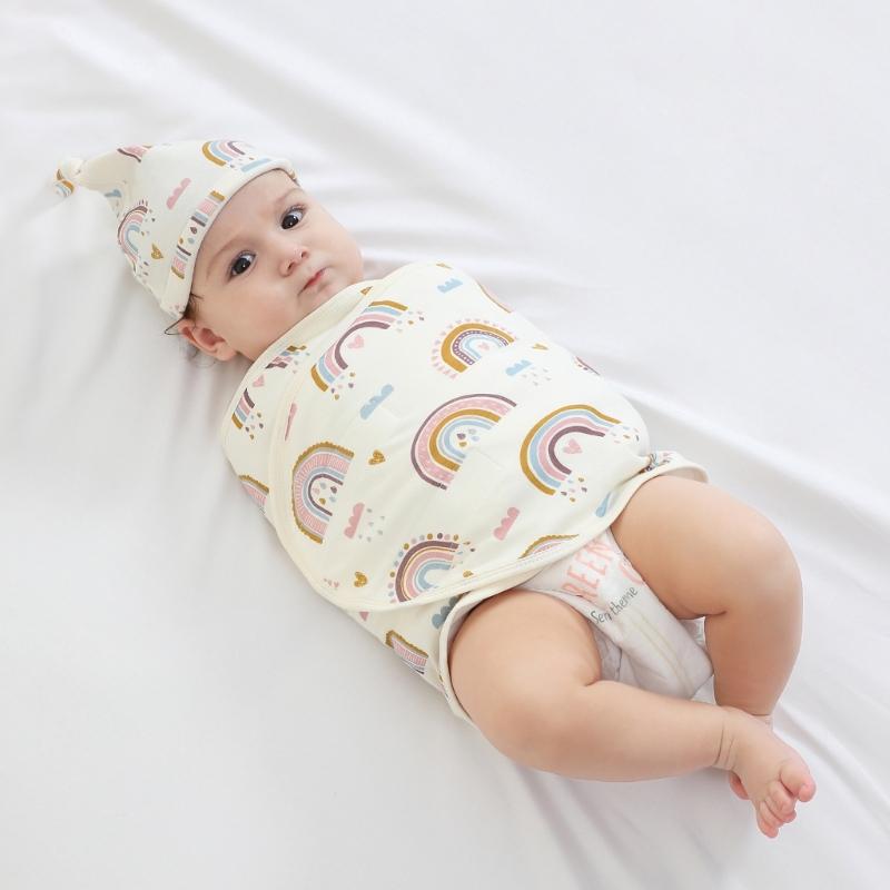 Baby Anti Jump Wrap Cotton Blanket for Newborn Baby Essential Baby Sleep Bag Receiving Blankets Sleeping Bag