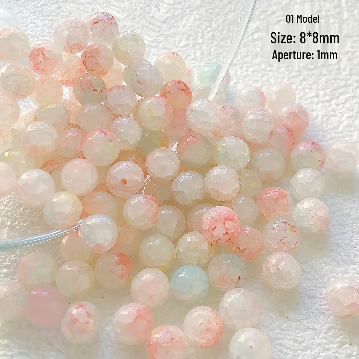 

8 мм Радужные бусины из нефрита с эффектом чернильной заливки для DIY бисероплетения, материалы для браслетов и ожерелий