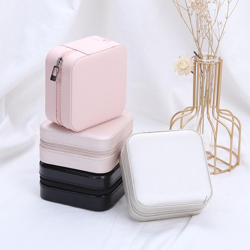 Mini Jewelry Storage Box Multifunctional Travel Jewelry Organizer Case for Stud Earrings Rings Necklaces Bracelets