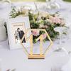 Wooden Table Numbers 1-10/1-20 Wedding Table Numbers Card with Holder Base Hollow Out Wood Table Numbers for Wedding Party Event Catering Decoration